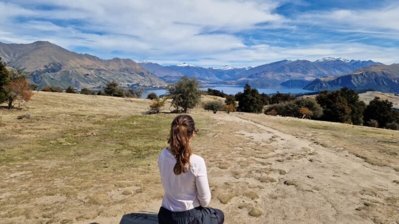 Wunderbare Aussicht vom Mount Iron in Richtung Wanaka