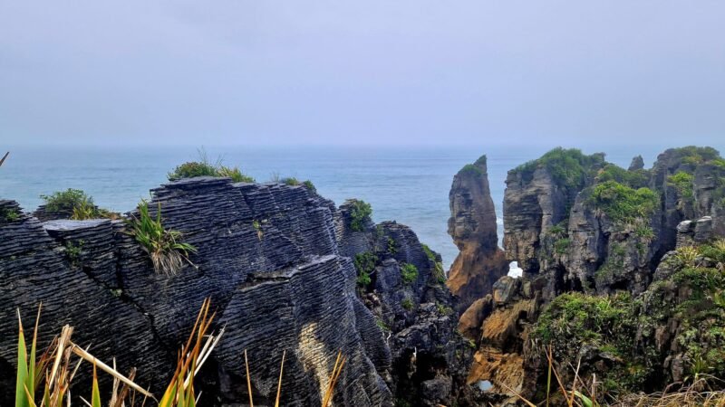 Blick auf die Pancake Rocks